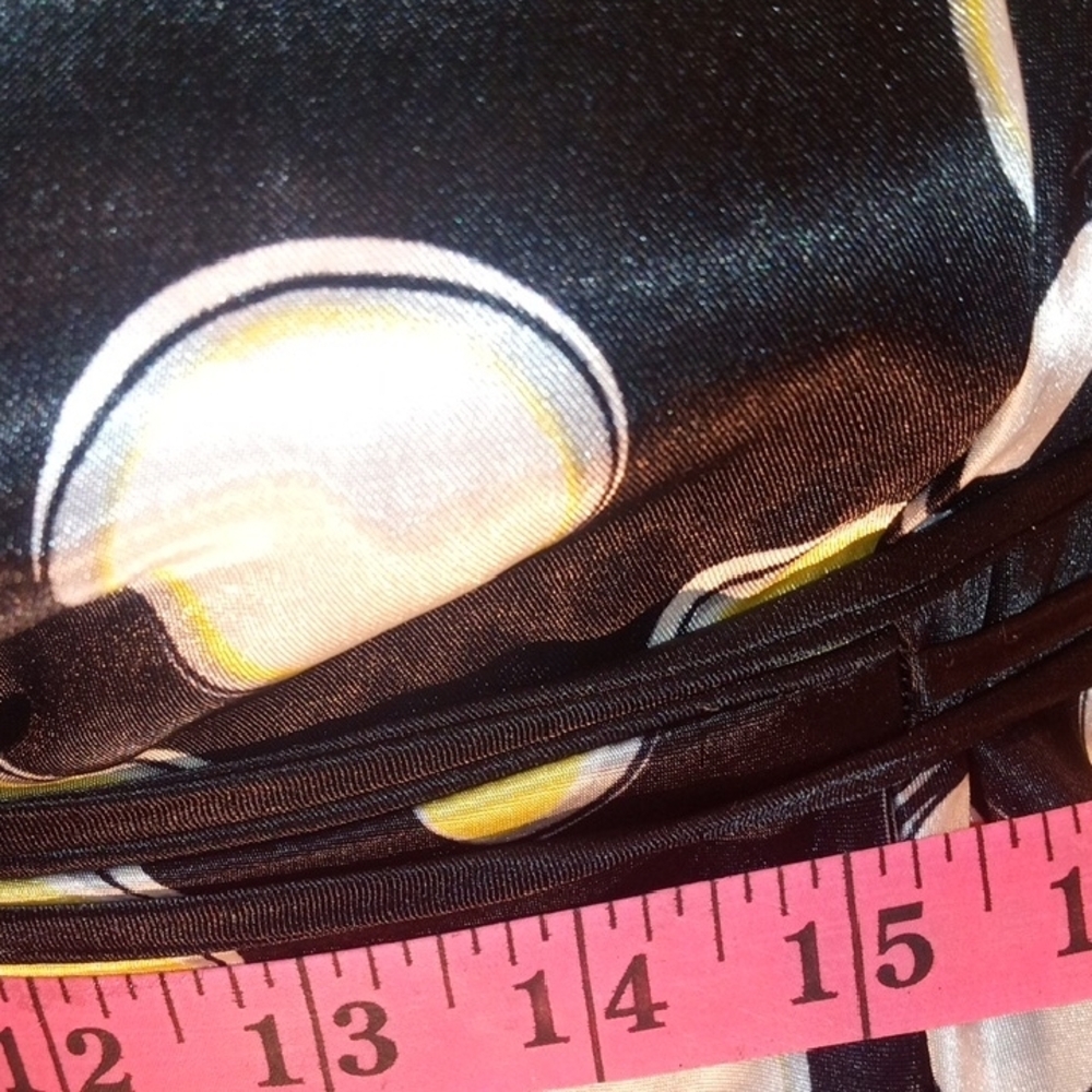 Wrapper Black and Yellow Polka Dot Midi Dress - Picture 7 of 11
